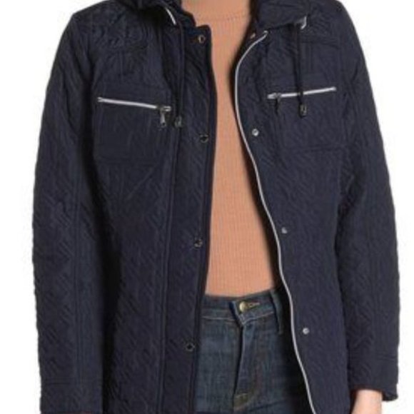 NEW Vince Camuto Quilted Navy Blue Jacket - Small - Picture 2 of 13